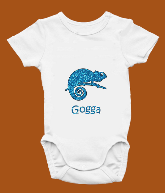 'Gogga' Chameleon Boys Baby Cotton Onesie Bodysuit